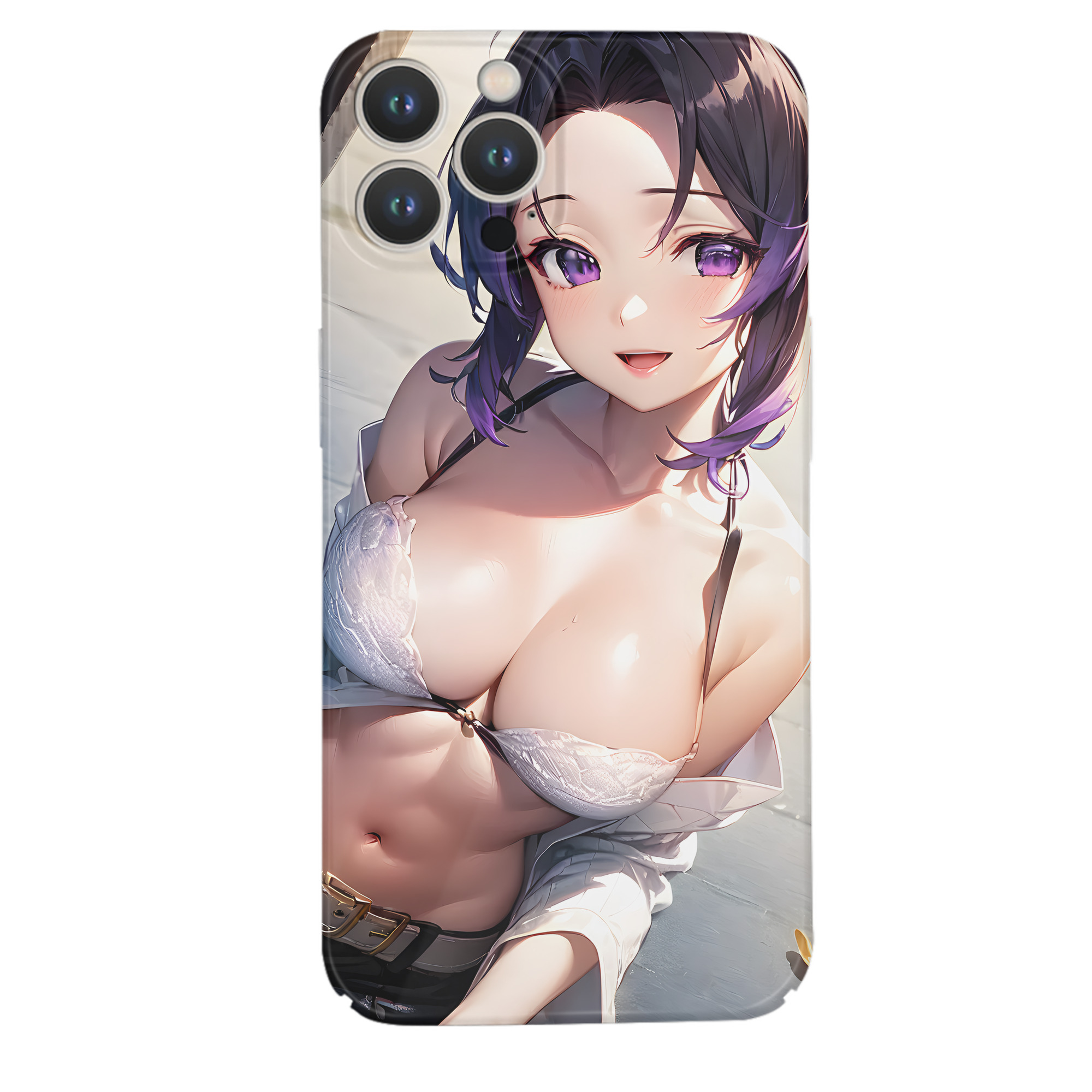 （画像用） 鬼滅の刃（きめつのやいば）蟲柱-胡蝶 しのぶ／こちょう しのぶ Kochou Shinobu 【iPhone 14シリーズ対応】ハードケース
